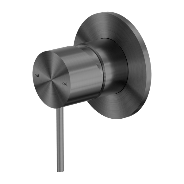 Nero Mixer Taps MECCA SHOWER MIXER 80MM PLATE GUN METAL (NR221911GM)