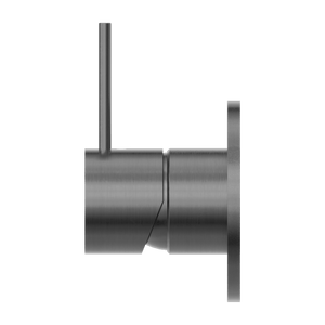 Nero Mixer Taps MECCA SHOWER MIXER HANDLE UP 80MM PLATE GUN METAL (NR221911BGM)
