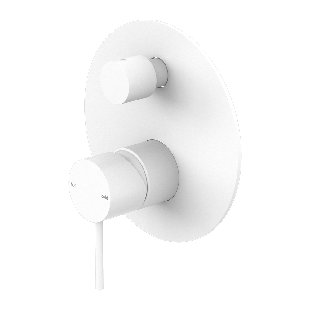 Nero Mixer Taps MECCA SHOWER MIXER WITH DIVERTOR MATTE WHITE (NR221911AMW)
