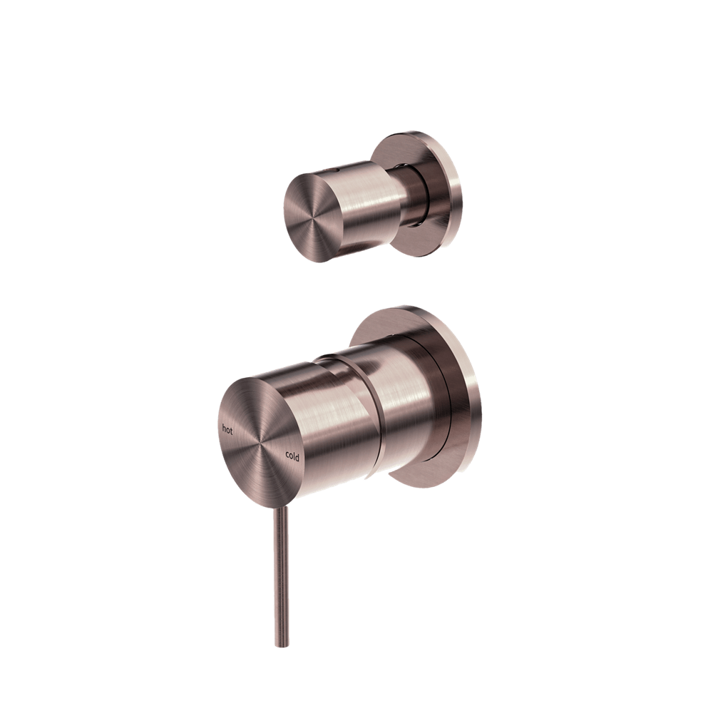 Nero Mixer Taps MECCA SHOWER MIXER WITH DIVERTOR SEPARATE BACK PLATE BRUSHED BRONZE (NR221911SBZ)