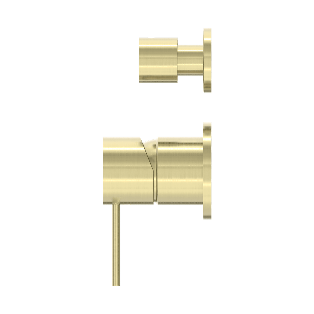 MECCA SHOWER MIXER WITH DIVERTOR SEPARATE BACK PLATE BRUSHED GOLD (NR221911SBG)