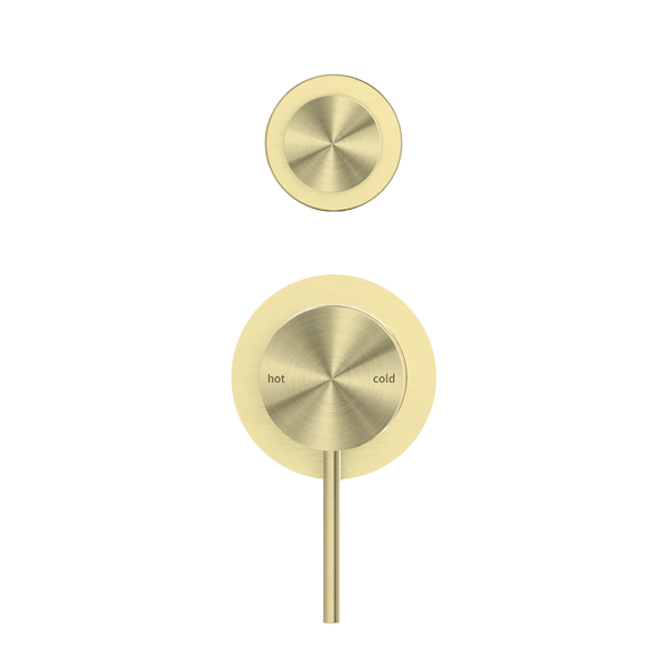 Nero Mixer Taps MECCA SHOWER MIXER WITH DIVERTOR SEPARATE BACK PLATE BRUSHED GOLD (NR221911SBG)