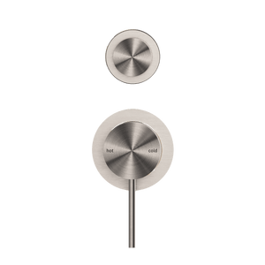 Nero Mixer Taps MECCA SHOWER MIXER WITH DIVERTOR SEPARATE BACK PLATE BRUSHED NICKEL (NR221911SBN)