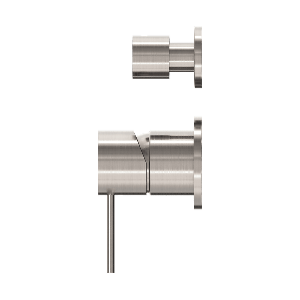 Nero Mixer Taps MECCA SHOWER MIXER WITH DIVERTOR SEPARATE BACK PLATE BRUSHED NICKEL (NR221911SBN)
