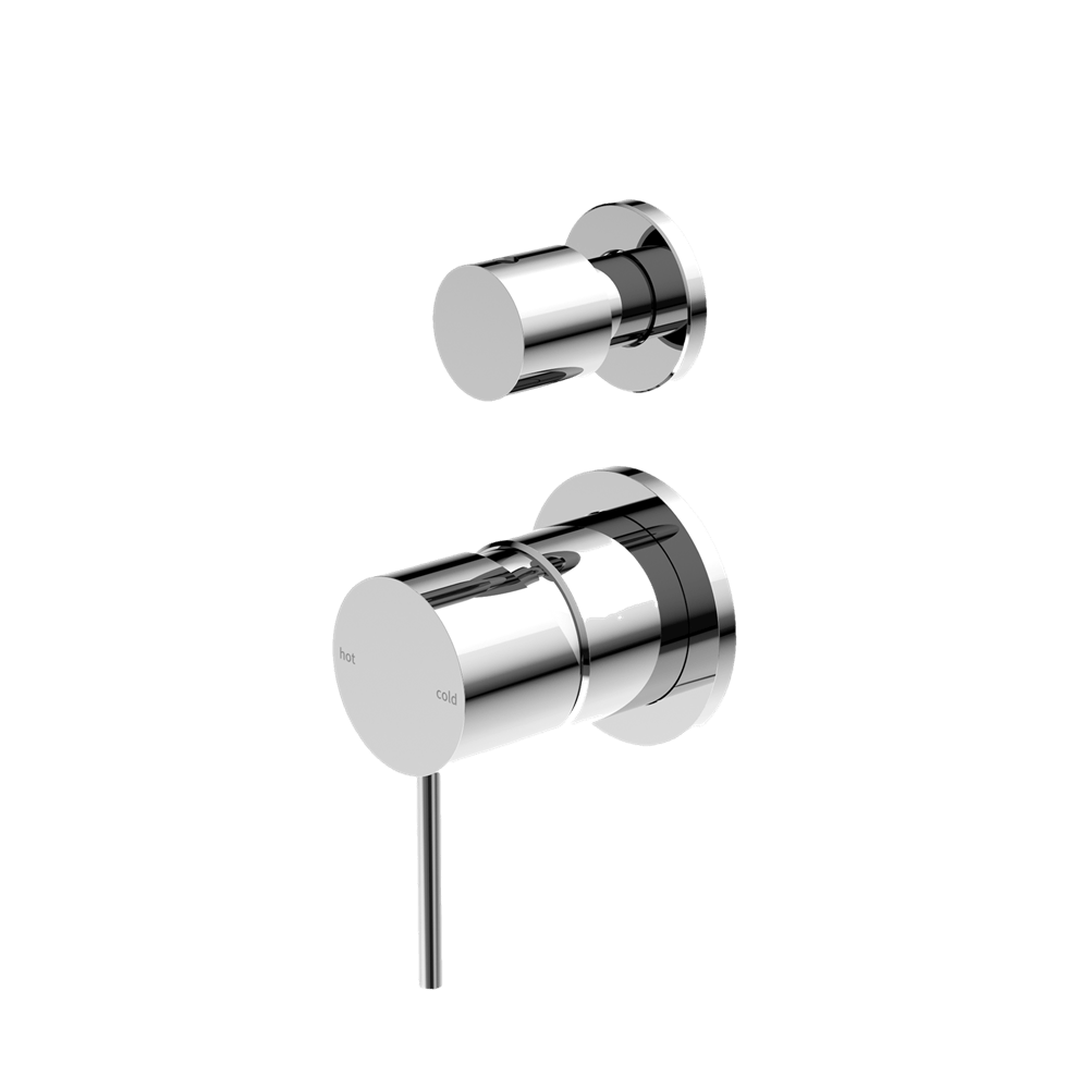 Nero Mixer Taps MECCA SHOWER MIXER WITH DIVERTOR SEPARATE BACK PLATE CHROME (NR221911SCH)