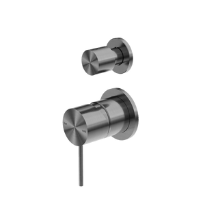 Nero Mixer Taps MECCA SHOWER MIXER WITH DIVERTOR SEPARATE BACK PLATE GUN METAL (NR221911SGM)