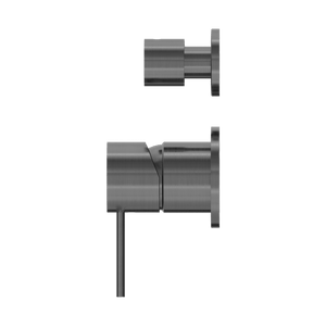 Nero Mixer Taps MECCA SHOWER MIXER WITH DIVERTOR SEPARATE BACK PLATE GUN METAL (NR221911SGM)