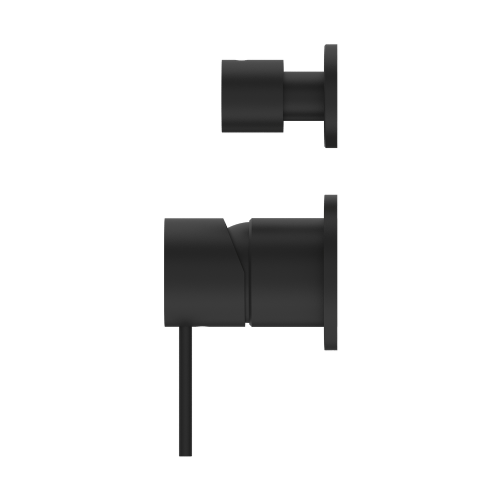 MECCA SHOWER MIXER WITH DIVERTOR SEPARATE BACK PLATE MATTE BLACK (NR221911SMB)