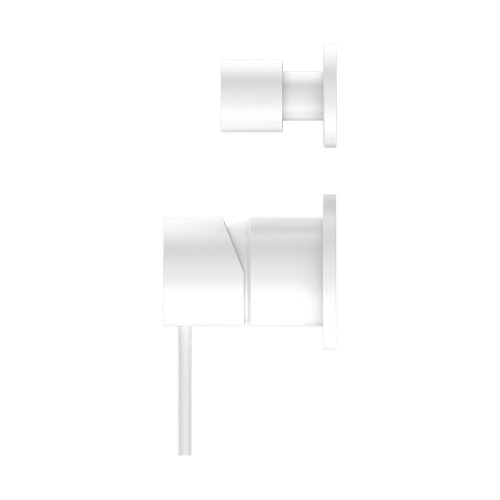 MECCA SHOWER MIXER WITH DIVERTOR SEPARATE BACK PLATE MATTE WHITE (NR221911SMW)
