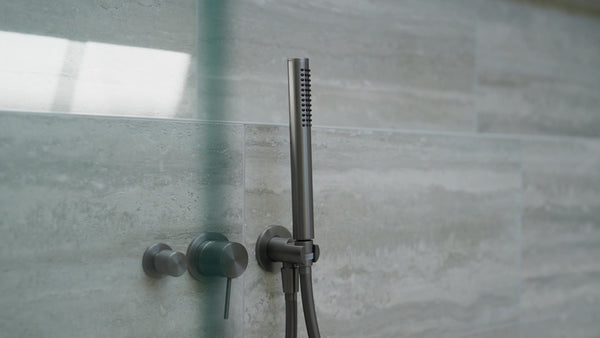 Nero Mixer Taps MECCA SHOWER MIXER WITH HORIZONTAL 2 WAY DIVERTOR GUN METAL (NR221911UGM)