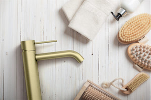 Nero Mixer Taps MECCA TALL BASIN MIXER BRUSHED GOLD (NR221901aBG)