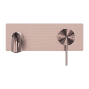 Nero Mixer Taps MECCA WALL BASIN/BATH MIXER 120/160/185/230/260MM BRUSHED BRONZE