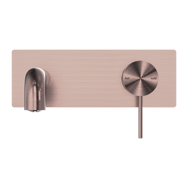 Nero Mixer Taps MECCA WALL BASIN/BATH MIXER 120/160/185/230/260MM BRUSHED BRONZE