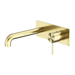 Nero Mixer Taps MECCA WALL BASIN/BATH MIXER 120/160/185/230/260MM BRUSHED GOLD