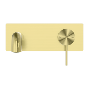Nero Mixer Taps MECCA WALL BASIN/BATH MIXER 120/160/185/230/260MM BRUSHED GOLD