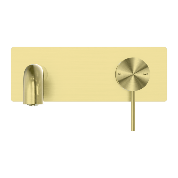 Nero Mixer Taps MECCA WALL BASIN/BATH MIXER 120/160/185/230/260MM BRUSHED GOLD