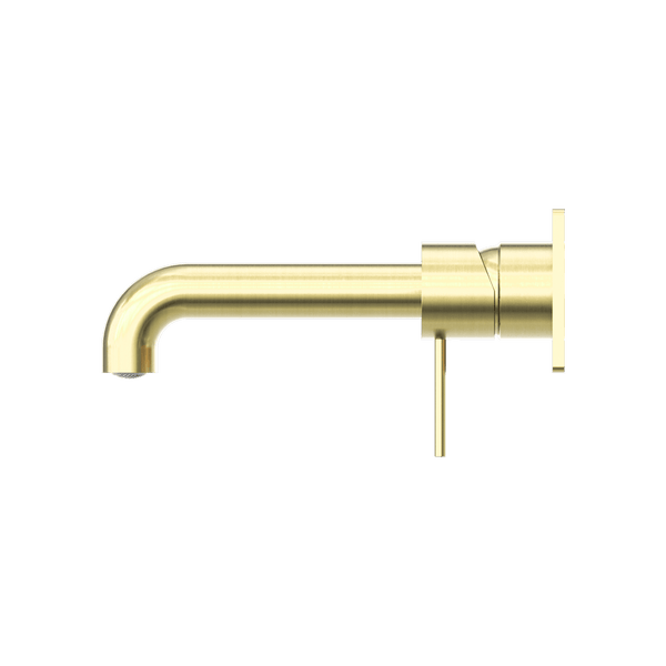 Nero Mixer Taps MECCA WALL BASIN/BATH MIXER 120/160/185/230/260MM BRUSHED GOLD