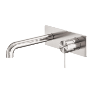 Nero Mixer Taps MECCA WALL BASIN/BATH MIXER 120/160/185/230/260MM BRUSHED NICKEL