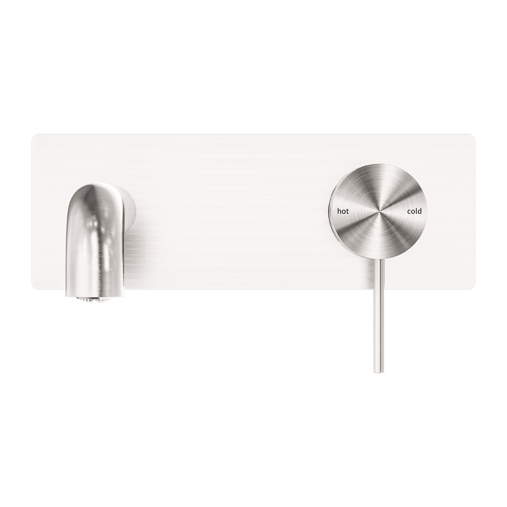MECCA WALL BASIN/BATH MIXER 120/160/185/230/260MM BRUSHED NICKEL