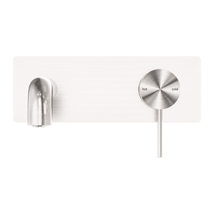 Nero Mixer Taps MECCA WALL BASIN/BATH MIXER 120/160/185/230/260MM BRUSHED NICKEL