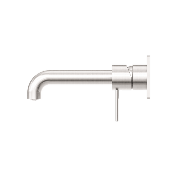 Nero Mixer Taps MECCA WALL BASIN/BATH MIXER 120/160/185/230/260MM BRUSHED NICKEL