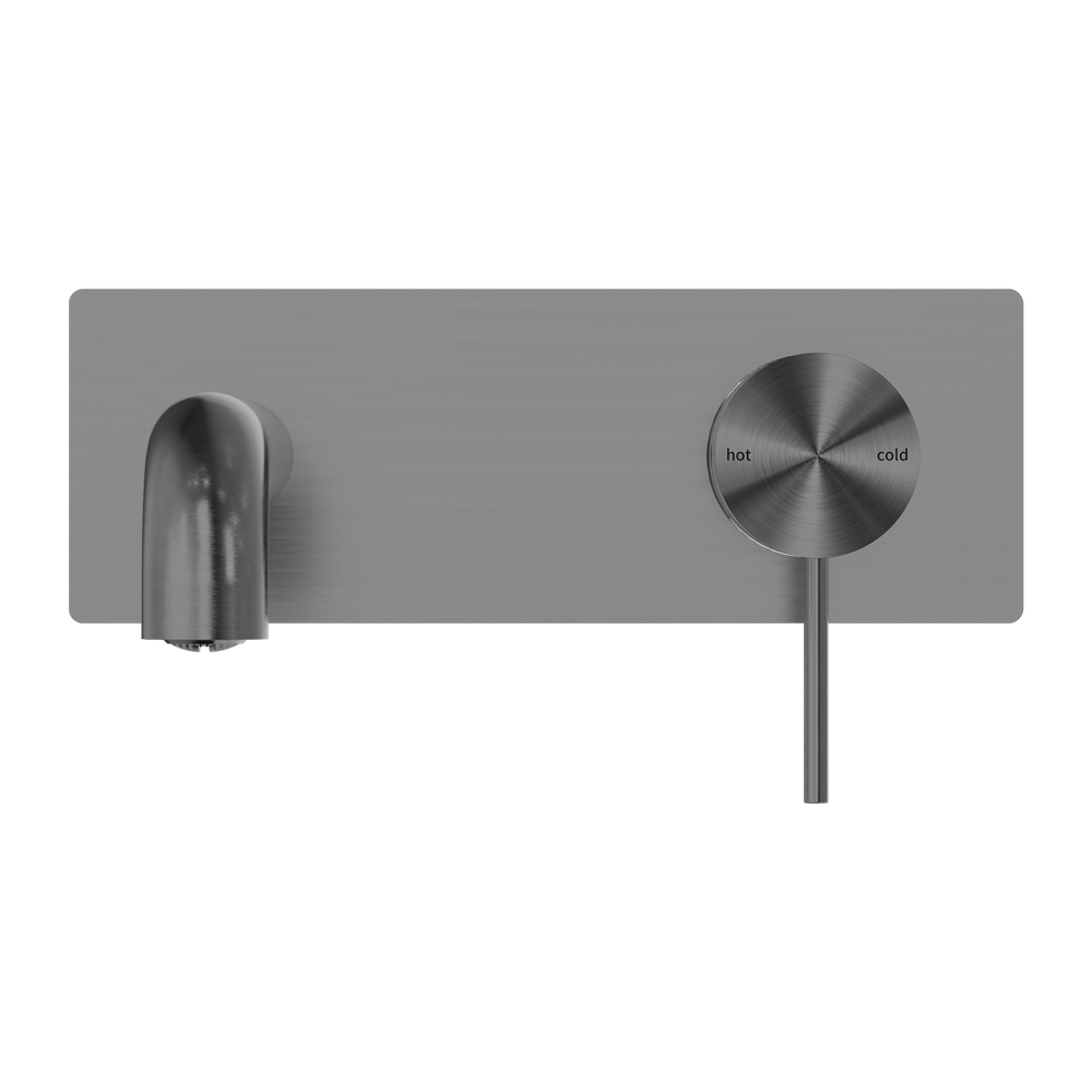 MECCA WALL BASIN/BATH MIXER 120/160/185/230/260MM GUN METAL