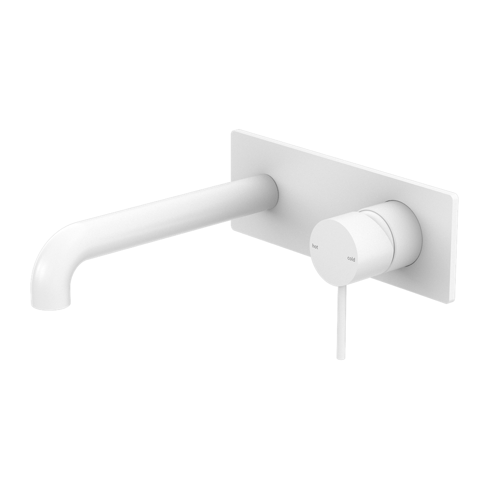 Nero Mixer Taps MECCA WALL BASIN/BATH MIXER 120/160/185/230/260MM MATTE WHITE