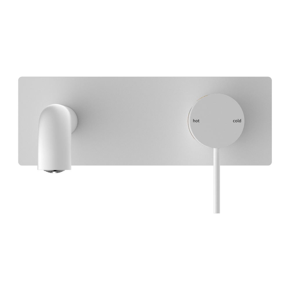 MECCA WALL BASIN/BATH MIXER 120/160/185/230/260MM MATTE WHITE