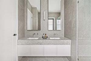 Nero Mixer Taps MECCA WALL BASIN/BATH MIXER SEPARATE BACK PLATE 120/260MM BRUSHED NICKEL