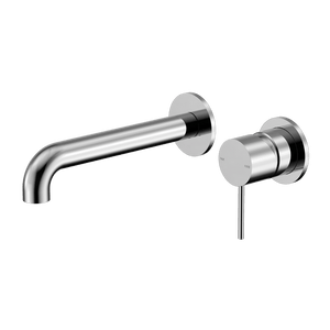 Nero Mixer Taps MECCA WALL BASIN/BATH MIXER SEPARATE BACK PLATE 120/260MM CHROME