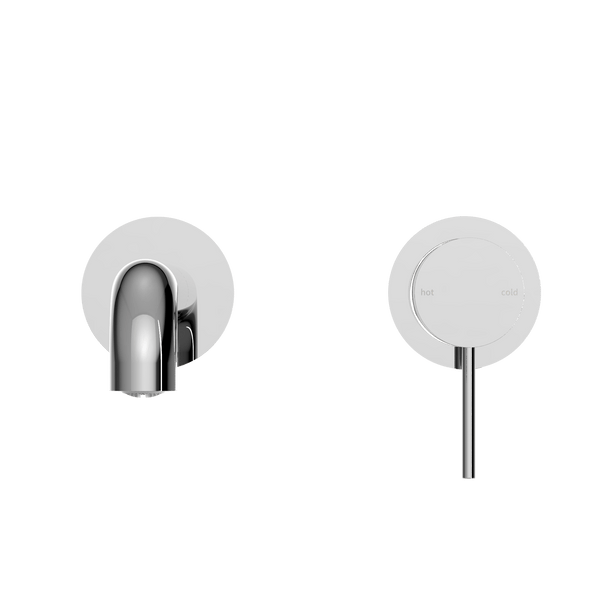 Nero Mixer Taps MECCA WALL BASIN/BATH MIXER SEPARATE BACK PLATE 120/260MM CHROME