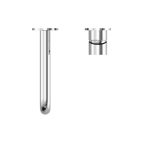 Nero Mixer Taps MECCA WALL BASIN/BATH MIXER SEPARATE BACK PLATE 120/260MM CHROME