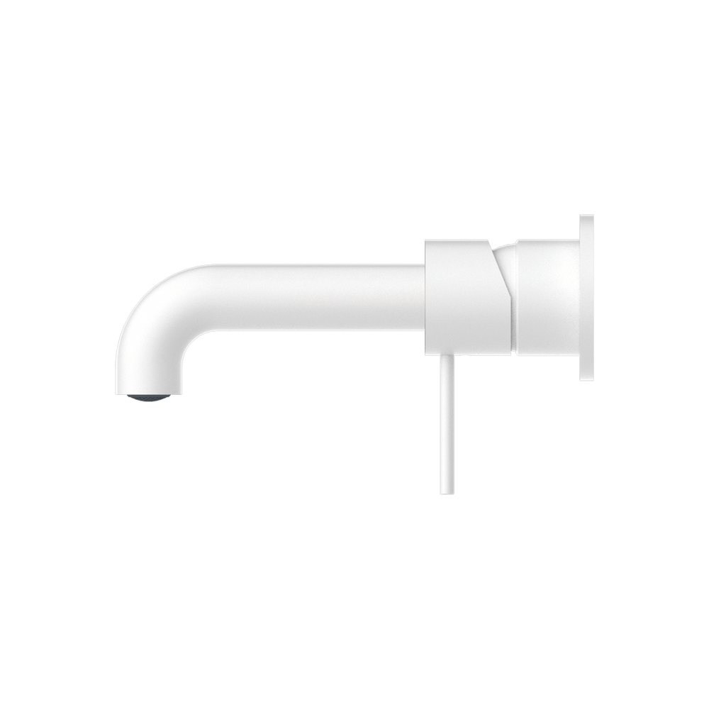 MECCA WALL BASIN/BATH MIXER SEPARATE BACK PLATE 120/260MM MATTE WHITE