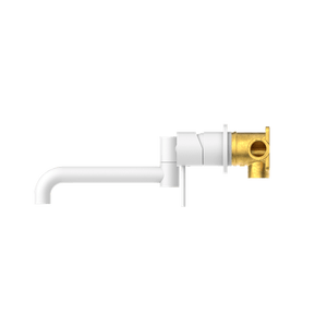 Nero Mixer Taps MECCA WALL BASIN/BATH MIXER SWIVEL SPOUT 225MM MATTE WHITE (NR221910RMW)