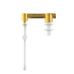Nero Mixer Taps MECCA WALL BASIN/BATH MIXER SWIVEL SPOUT 225MM MATTE WHITE (NR221910RMW)