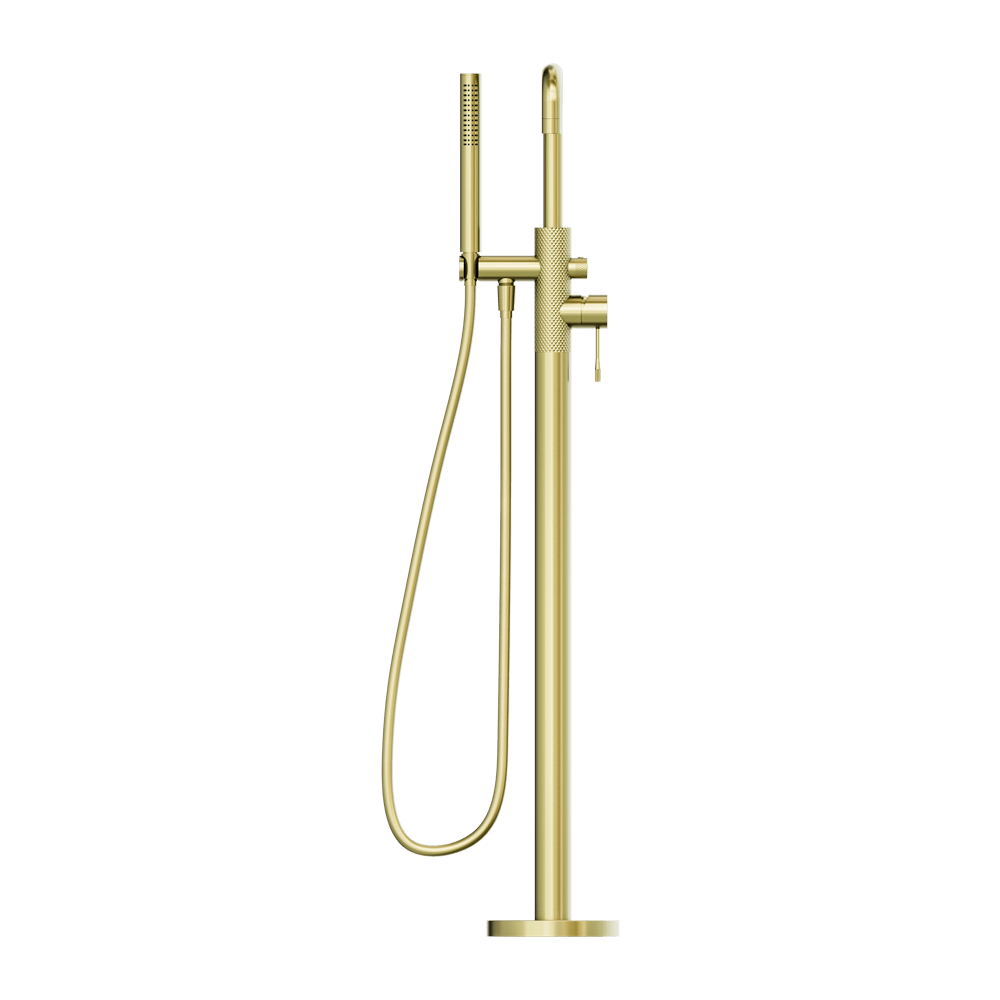 OPAL FREESTANDING BATH MIXER WITH HAND SHOWER BRUSHED GOLD (NR251903aBG)