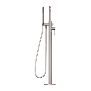 Nero Mixer Taps OPAL FREESTANDING BATH MIXER WITH HAND SHOWER BRUSHED NICKEL (NR251903aBN)