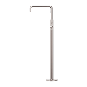 Nero Mixer Taps OPAL FREESTANDING BATH MIXER WITH HAND SHOWER BRUSHED NICKEL (NR251903aBN)