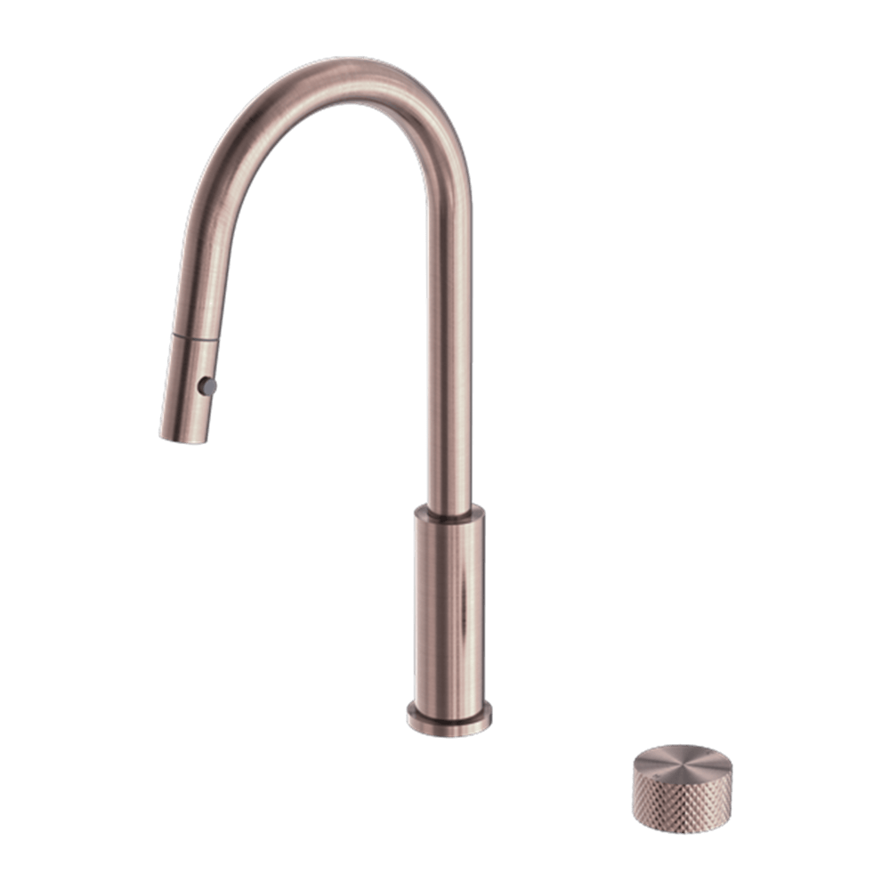 Nero Mixer Taps OPAL PROGRESSIVE PULL OUT KITCHEN SET BRUSHED BRONZE (NR252008BZ)
