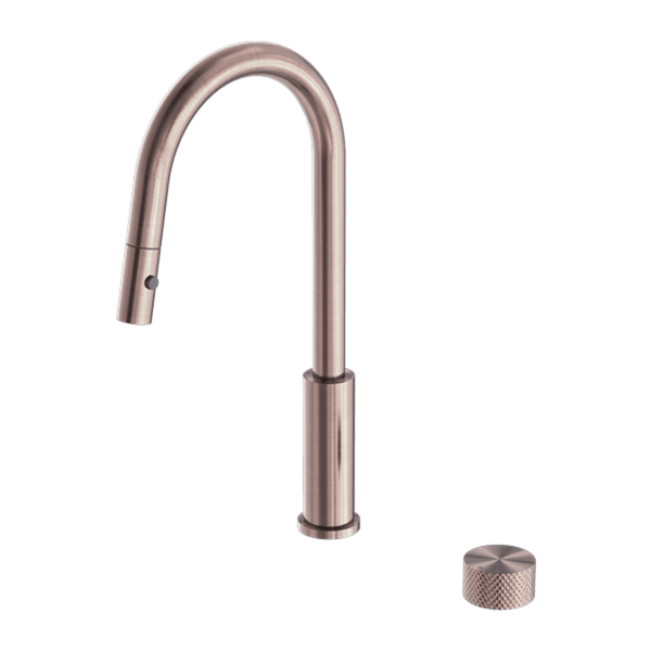 Nero Mixer Taps OPAL PROGRESSIVE PULL OUT KITCHEN SET BRUSHED BRONZE (NR252008BZ)