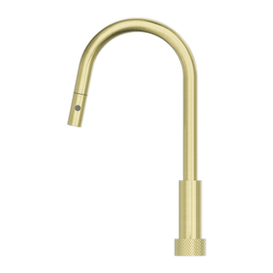 Nero Mixer Taps OPAL PROGRESSIVE PULL OUT KITCHEN SET BRUSHED GOLD (NR252008BG)