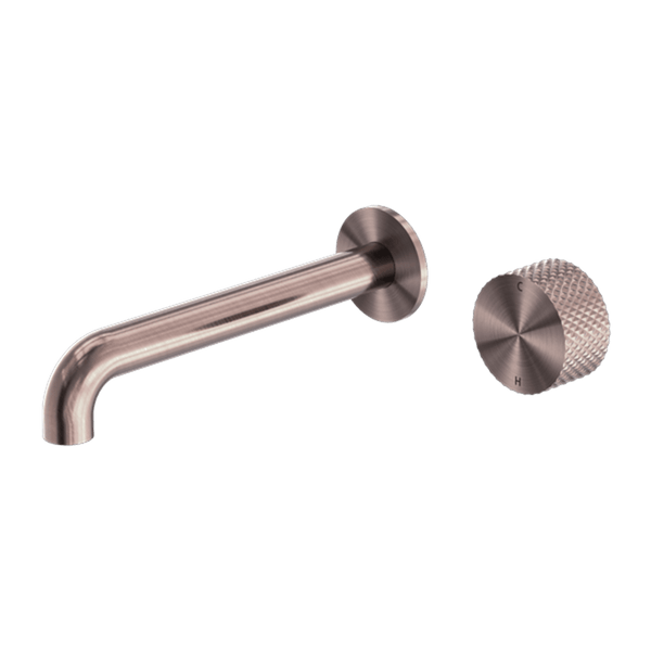 Nero Mixer Taps OPAL PROGRESSIVE WALL BASIN/BATH SET 120/160/185/230/260MM BRUSHED BRONZE