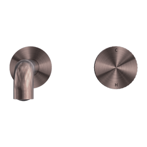 Nero Mixer Taps OPAL PROGRESSIVE WALL BASIN/BATH SET 120/160/185/230/260MM BRUSHED BRONZE