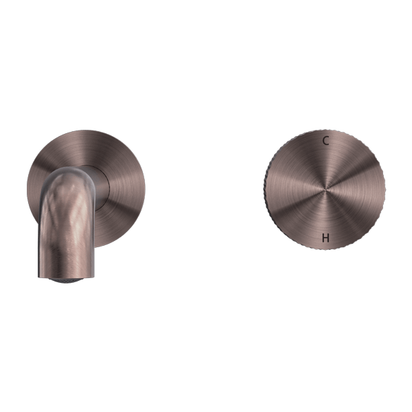 Nero Mixer Taps OPAL PROGRESSIVE WALL BASIN/BATH SET 120/160/185/230/260MM BRUSHED BRONZE