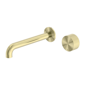 Nero Mixer Taps OPAL PROGRESSIVE WALL BASIN/BATH SET 120/160/185/230/260MM BRUSHED GOLD