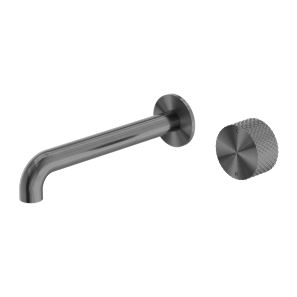 Nero Mixer Taps OPAL PROGRESSIVE WALL BASIN/BATH SET 120/160/185/230/260MM GRAPHITE