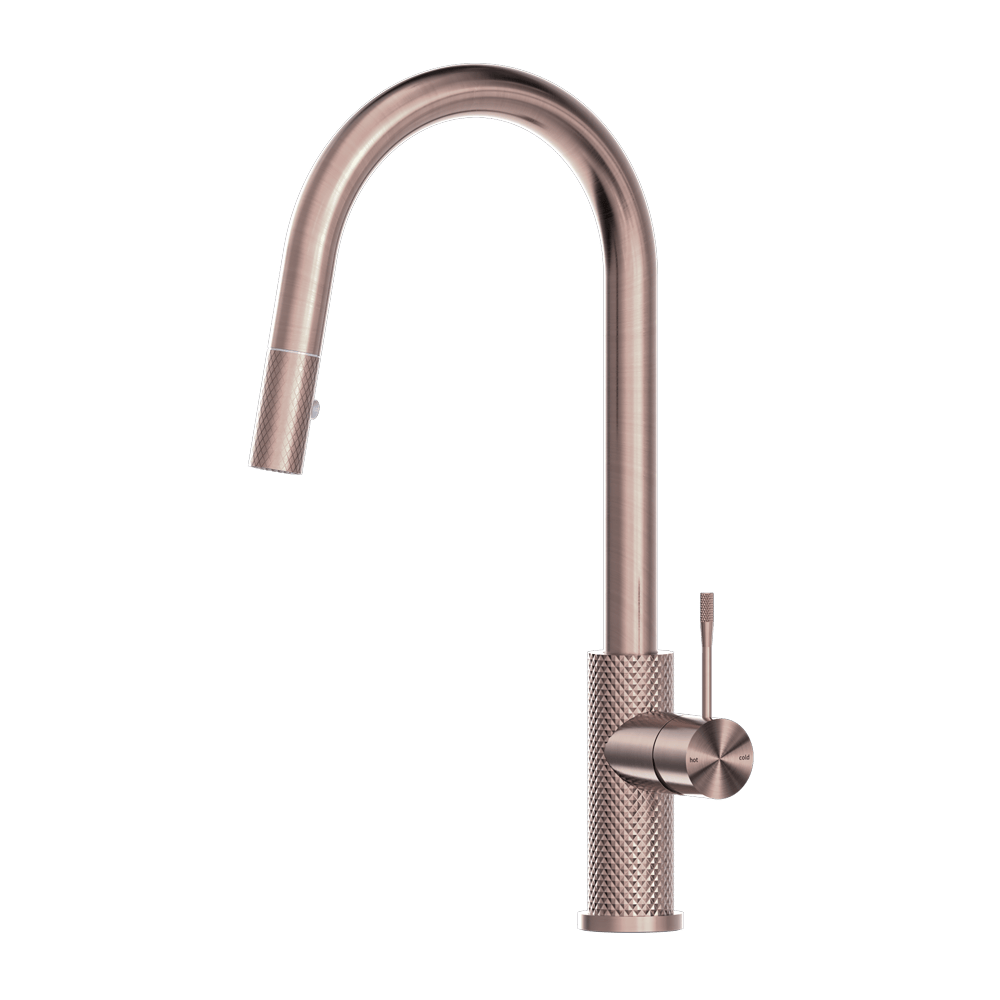 Nero Mixer Taps OPAL PULL OUT SINK MIXER WITH VEGIE SPRAY FUNCTION BRUSHED BRONZE (NR251908BZ)