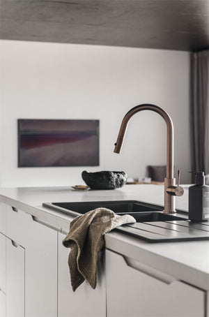 Nero Mixer Taps OPAL PULL OUT SINK MIXER WITH VEGIE SPRAY FUNCTION BRUSHED BRONZE (NR251908BZ)