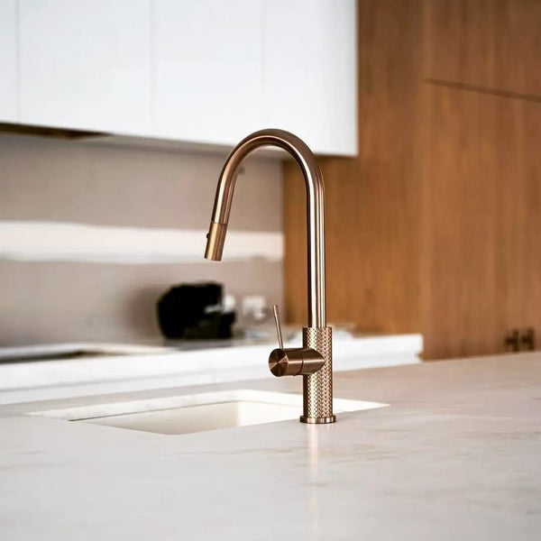 Nero Mixer Taps OPAL PULL OUT SINK MIXER WITH VEGIE SPRAY FUNCTION BRUSHED BRONZE (NR251908BZ)