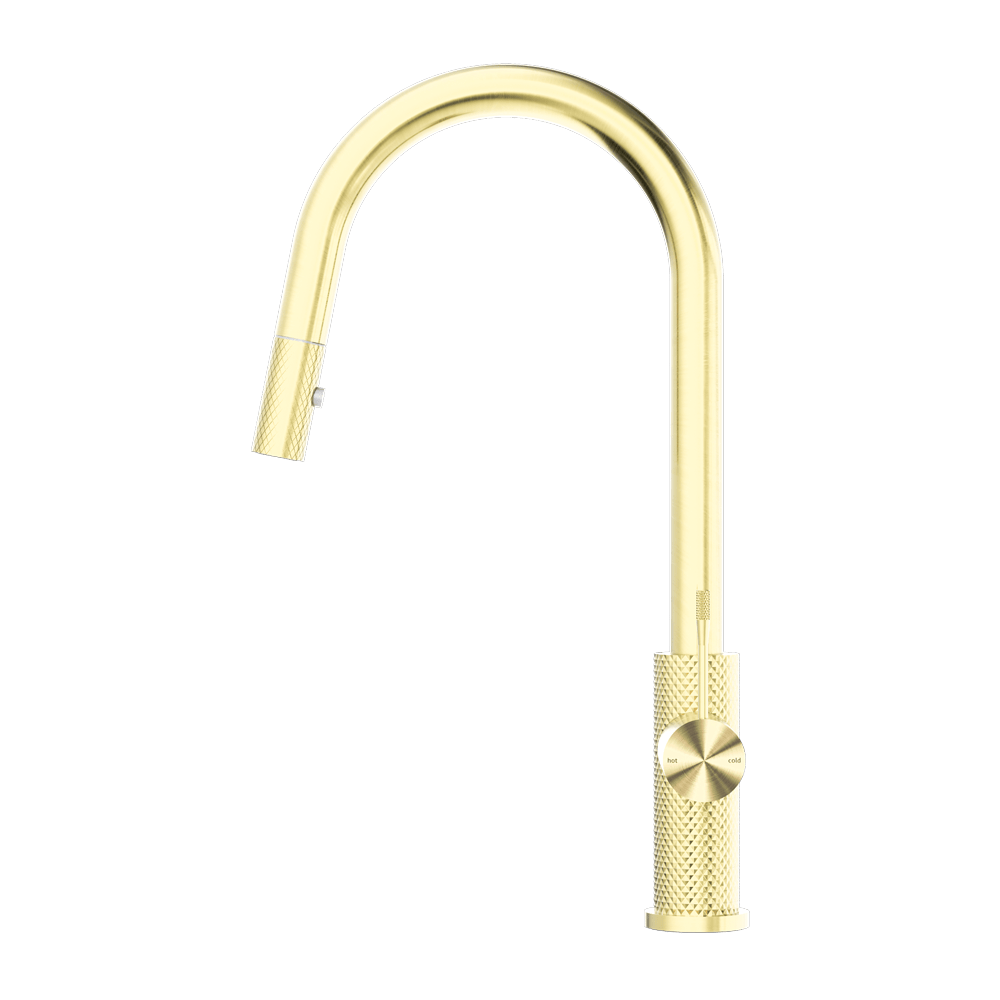 OPAL PULL OUT SINK MIXER WITH VEGIE SPRAY FUNCTION BRUSHED GOLD (NR251908BG)